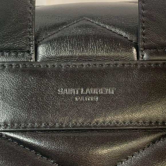 Saint Laurent Calfskin Y Quilted Monogram Medium Loulou Backpack Asphalt - Picture 9 of 16